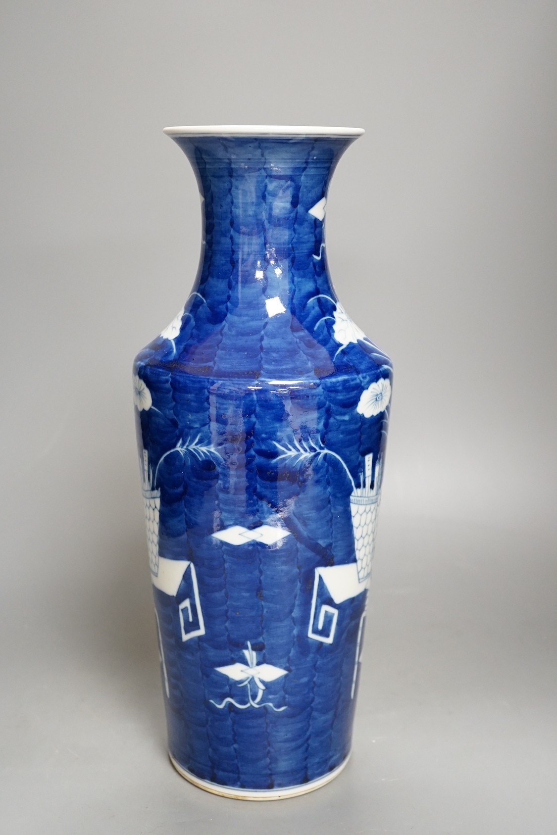 An Imperial Vienna porcelain factory twin handled vase, early 19th century, 23.5cm high, crack to one handle